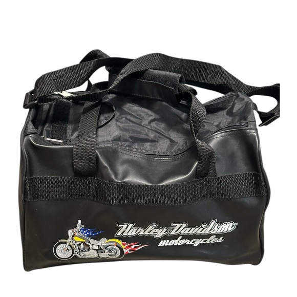 Vintage Harley-Davidson Motorcycles Duffle Bag - Size Large O/S - Black Nylon - Picture 2 of 6